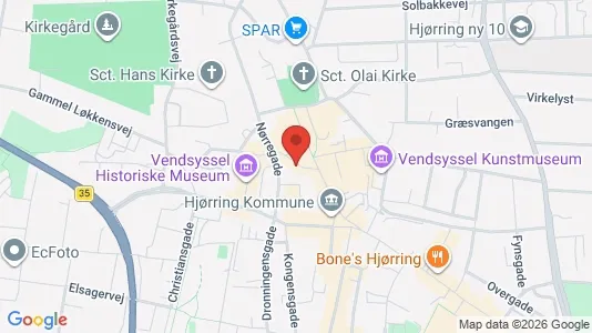 Commercial properties for rent i Hjørring - kort over placeringen