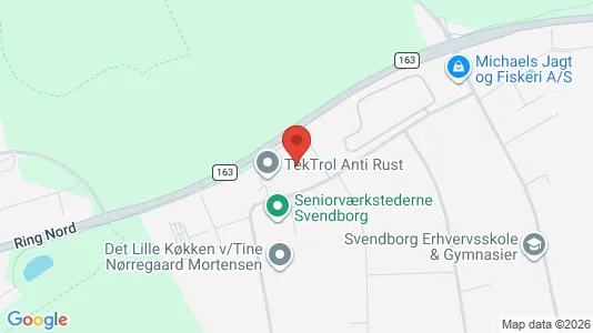 Warehouses for rent i Svendborg - kort over placeringen