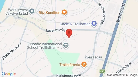 Kontorer til leie i Trollhättan - kort over placeringen