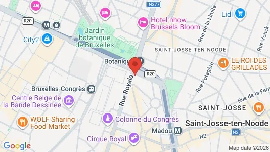 Commercial properties for rent i Stad Brussel - kort over placeringen