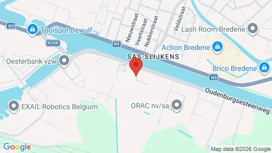 Warehouses for rent i Oostende - kort over placeringen
