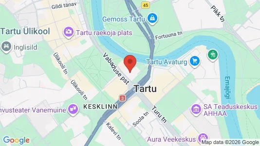 Commercial properties for sale i Tartu - kort over placeringen