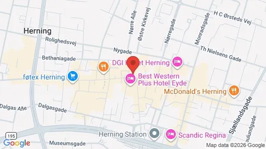 Office spaces for rent i Herning - kort over placeringen