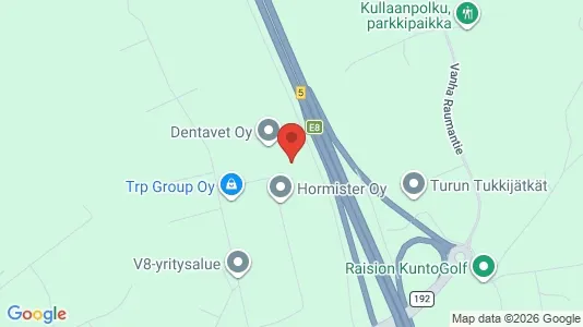 Industrial properties for rent i Raisio - kort over placeringen