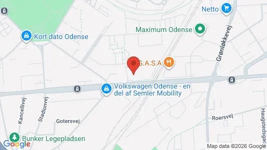 Office spaces for sale i Odense V - kort over placeringen