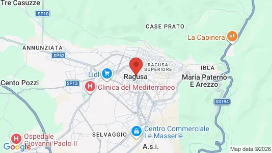 Office spaces for rent i Ragusa - kort over placeringen