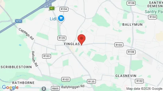 Sklepy Do wynajęcia i Dublin 11 - kort over placeringen