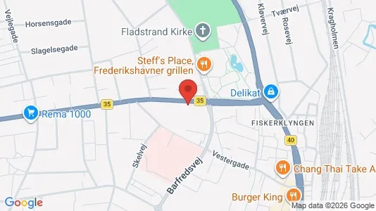 Gewerbeflächen zur Miete i Frederikshavn – Foto von Google Street View