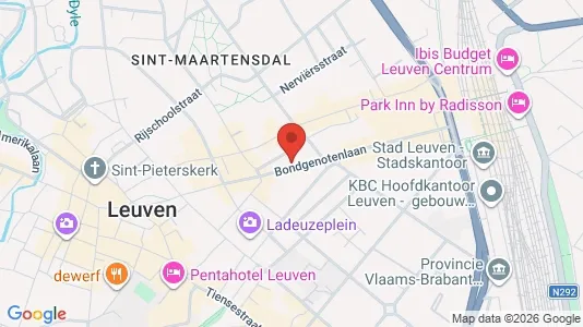 Commercial properties for rent i Leuven - kort over placeringen