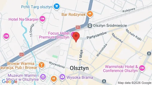 Büros zur Miete i Olsztyn – Foto von Google Street View