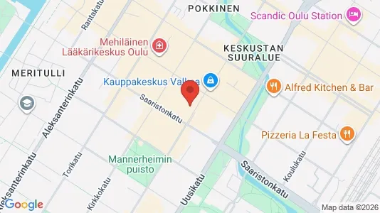 Propiedades comerciales En alquiler i Oulu - kort over placeringen