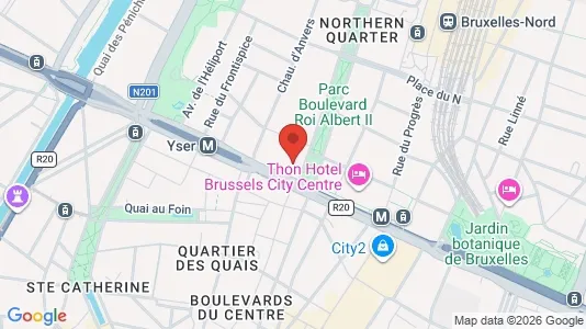 Toimistotilat Vuokrattavana i Stad Brussel - kort over placeringen