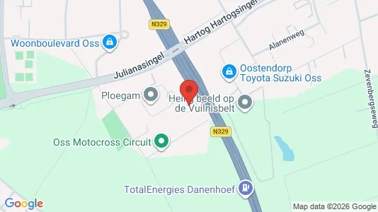 Propiedades comerciales En alquiler i Oss - kort over placeringen