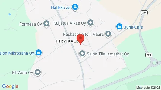Industrial properties for rent i Salo - kort over placeringen