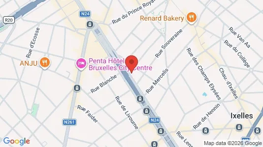 Kontorer til leie i Stad Brussel - kort over placeringen