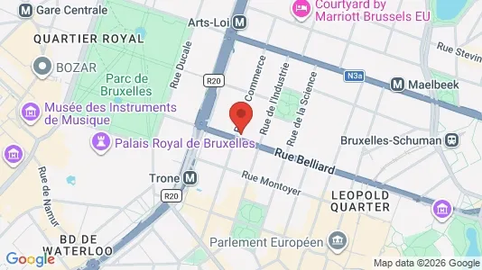 Office spaces for rent i Brussels Etterbeek - kort over placeringen