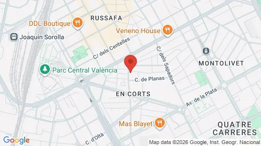 Coworking spaces for rent i Valencia L'Eixample - kort over placeringen