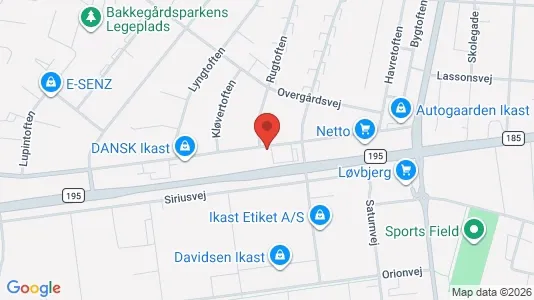 Warehouses for rent i Ikast - kort over placeringen