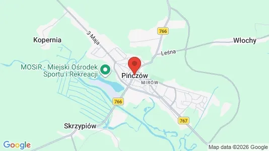Warehouses for rent i Pińczowski - kort over placeringen