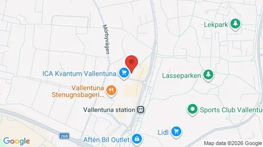 Kantorruimte te huur i Vallentuna - kort over placeringen