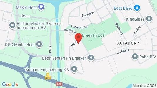 Office spaces for rent i Best - kort over placeringen