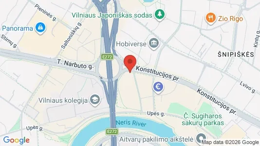 Commercial properties for rent i Vilnius Žvėrynas - kort over placeringen