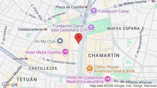 Kontorlokaler til leje i Madrid Chamartín - kort over placeringen