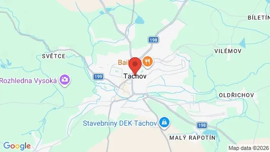 Commercial properties for rent i Tachov - kort over placeringen