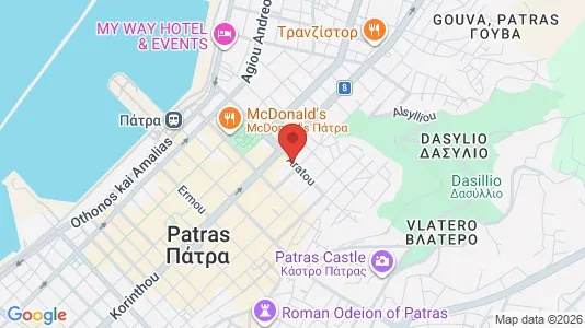 Nieruchomości komercyjne Do wynajęcia i Patras - kort over placeringen