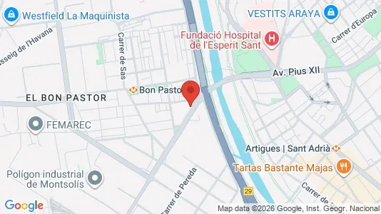 Commercial properties for sale i Barcelona Sant Andreu - kort over placeringen