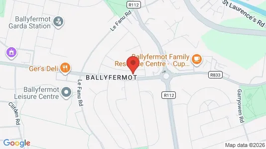 Commercial properties for rent i Dublin 14 - kort over placeringen