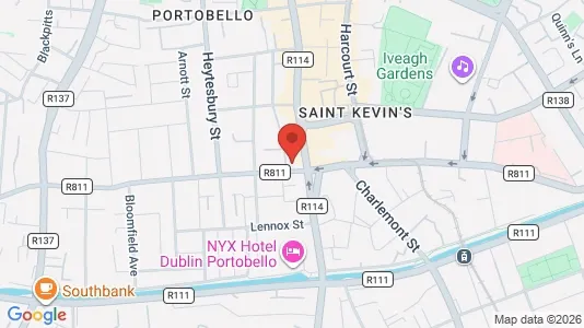 Office spaces for rent i Dublin 8 - kort over placeringen