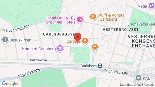 Commercial properties for rent i Vesterbro - kort over placeringen