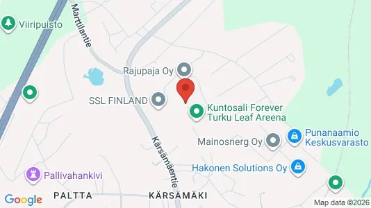 Kontorlokaler til leje i Turku - kort over placeringen