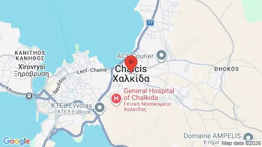 Commercial properties for rent i Chalcis - kort over placeringen