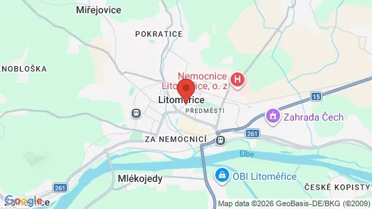 Lokaler til leie i Litoměřice - kort over placeringen