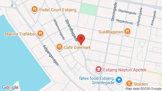 Gewerbeflächen zur Miete i Esbjerg - kort over placeringen