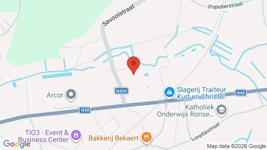 Varastot Vuokrattavana i Ronse - kort over placeringen