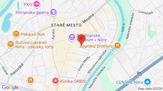 Nieruchomości komercyjne Na sprzedaż i Nitra - kort over placeringen