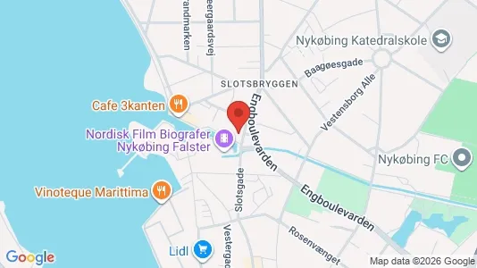 Lokaler til salg i Nykøbing Falster - kort over placeringen