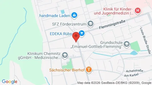 Lokale biurowe Do wynajęcia i Chemnitz - kort over placeringen