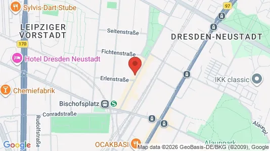 Lokale biurowe Do wynajęcia i Dresden - kort over placeringen
