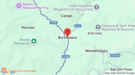 Sklepy Do wynajęcia i Borzonasca - kort over placeringen
