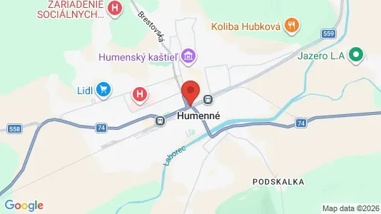Företagslokaler för uthyrning i Humenné – Foto från Google Street View