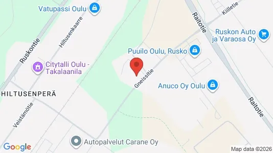 Toimistotilat Vuokrattavana i Oulu - Kuva Google Street Viewstä