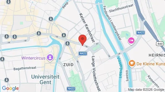 Kontorlokaler til leje i Stad Gent - kort over placeringen