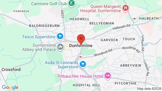 Liikekiinteistöt Myynnissä i Dunfermline - Fife - Kuva Google Street Viewstä