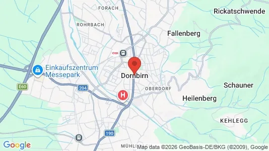 Sklepy Do wynajęcia i Dornbirn - kort over placeringen