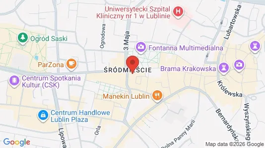 Nieruchomości komercyjne Do wynajęcia i Lublin - kort over placeringen