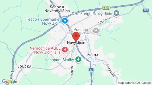 Lokaler til leje i Nový Jičín - kort over placeringen
